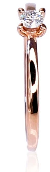 Diamond Sky Jewelry Auksinis žiedas su deimantais „Solitaras X“