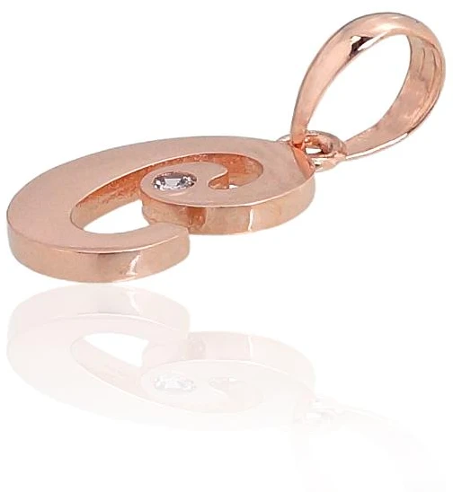 Diamond Sky Jewelry Auksinis raidės pakabukas su cirkoniais „C IV“