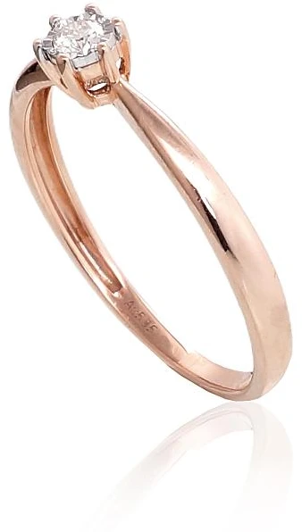 Diamond Sky Jewelry Auksinis žiedas su deimantais „Solitaras“