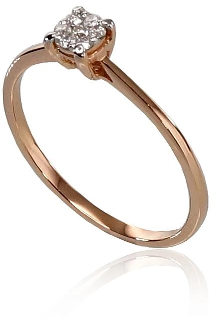 Diamond Sky Jewelry Auksinis žiedas su deimantais „Solitaras VI“