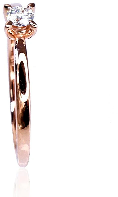 Diamond Sky Jewelry Auksinis žiedas su deimantais „Solitaras VIII“