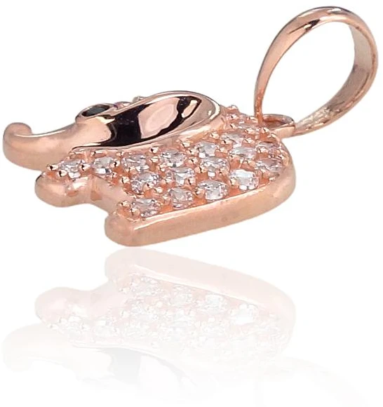 Diamond Sky Jewelry Auksinis pakabukas su cirkoniais „Drambliukas III“