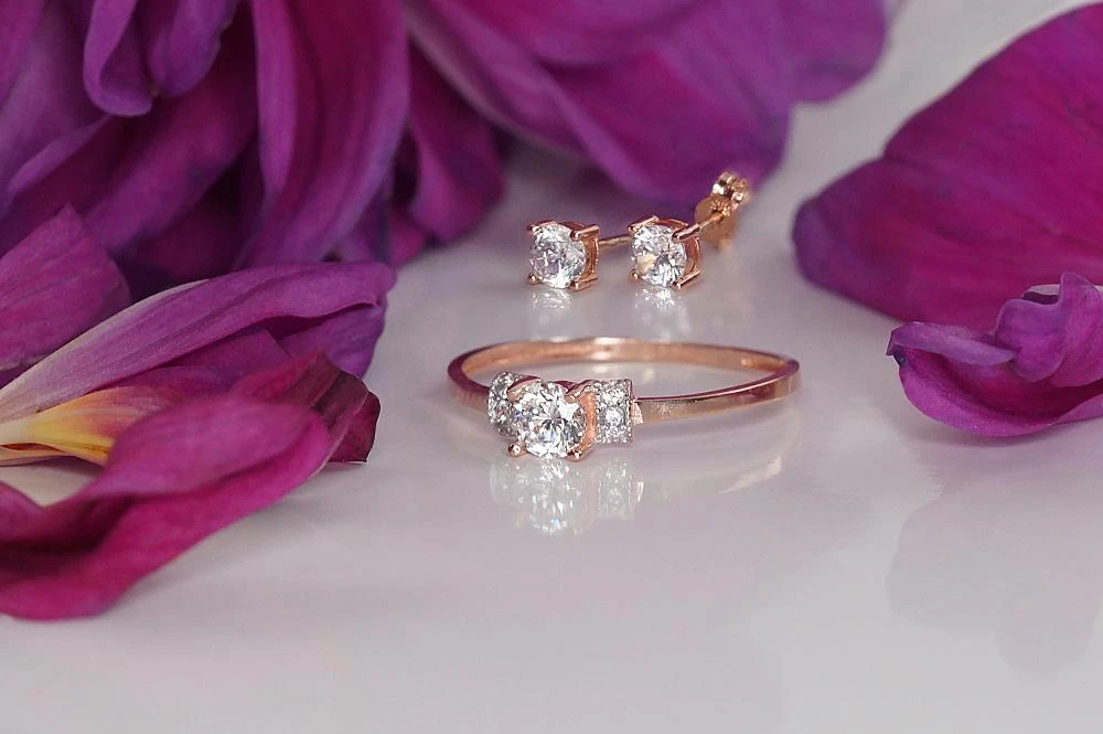 Diamond Sky Jewelry Auksinis žiedas su cirkoniais „Khonsu III“