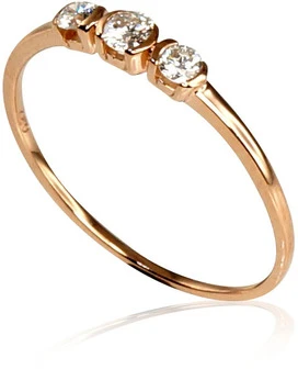 Diamond Sky Jewelry Auksinis žiedas su deimantais „Auksinė Meilė VIII“