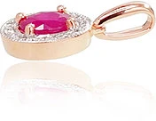 Diamond Sky Jewelry Auksinis pakabukas su deimantais ir rubinais „Sofia“