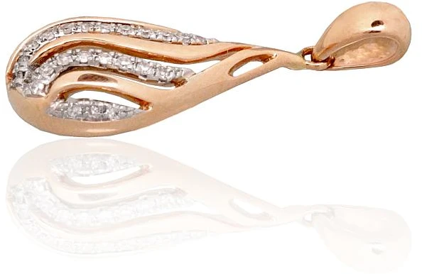 Diamond Sky Jewelry Auksinis pakabukas su deimantais „Golden Drop“