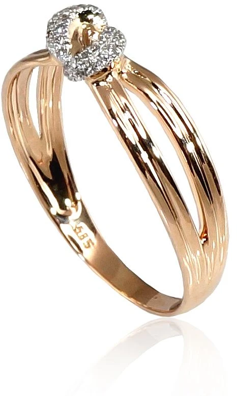 Diamond Sky Jewelry Auksinis žiedas su deimantais „Omega“
