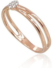 Diamond Sky Jewelry Auksinis žiedas su deimantais „Grakštumas V“