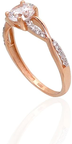 Diamond Sky Jewelry Auksinis žiedas su cirkoniais „Juno Gold XXIV“
