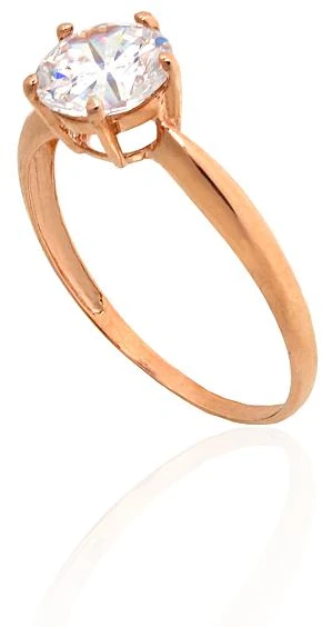 Diamond Sky Jewelry Auksinis žiedas su cirkoniais „Solitaras XIV“