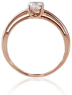 Diamond Sky Jewelry Auksinis žiedas su cirkoniais „Klasika Gold IV“