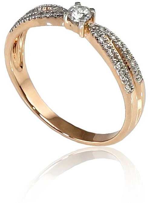 Diamond Sky Jewelry Auksinis žiedas su deimantais „Joanna IX“