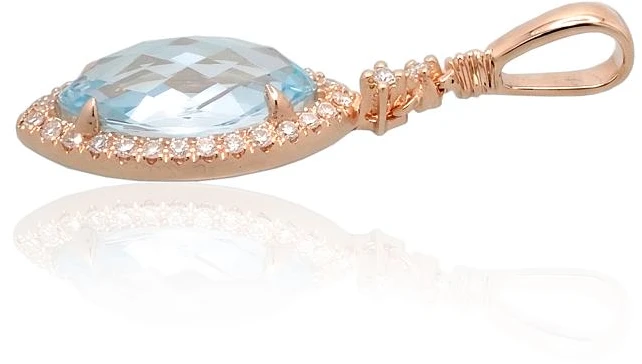 Diamond Sky Jewelry Auksinis pakabukas su deimantais ir topazais „Assortment“