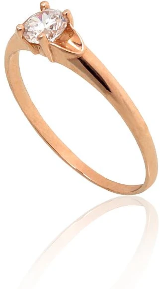 Diamond Sky Jewelry Auksinis žiedas su cirkoniais „Klasika Gold XII“