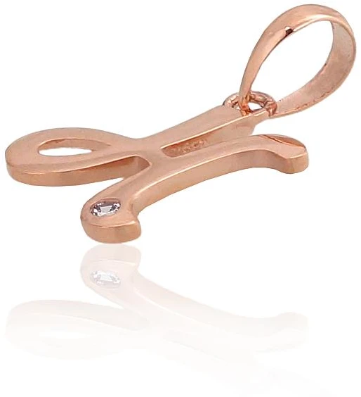 Diamond Sky Jewelry Auksinis raidės pakabukas su cirkoniais „H IV“