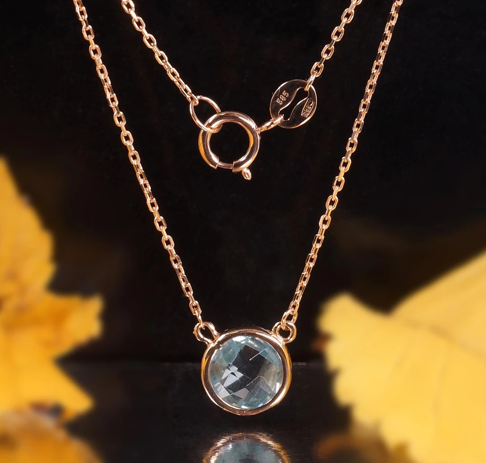 Diamond Sky Jewelry Auksinis vėrinys su topazais „Dangaus žėrėjimas“