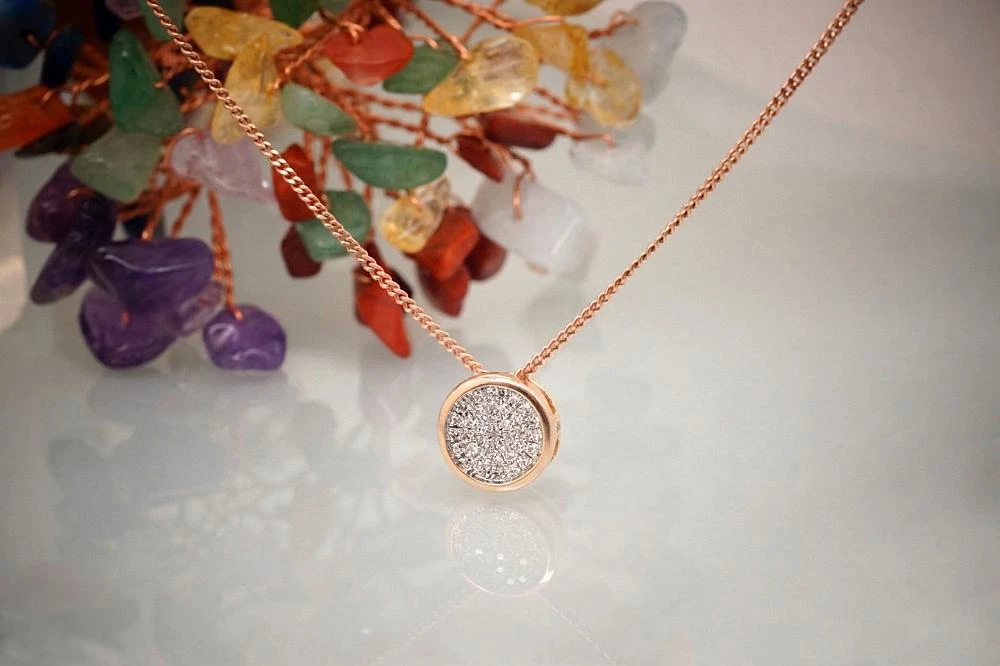 Diamond Sky Jewelry Auksinis pakabukas su deimantais „Perfection II“
