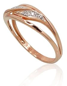 Diamond Sky Jewelry Auksinis žiedas su deimantais „Arianna“