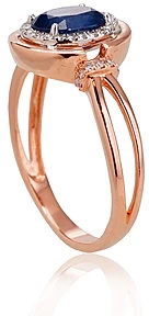 Diamond Sky Jewelry Auksinis žiedas su deimantais ir safyrais „Ferro IX“