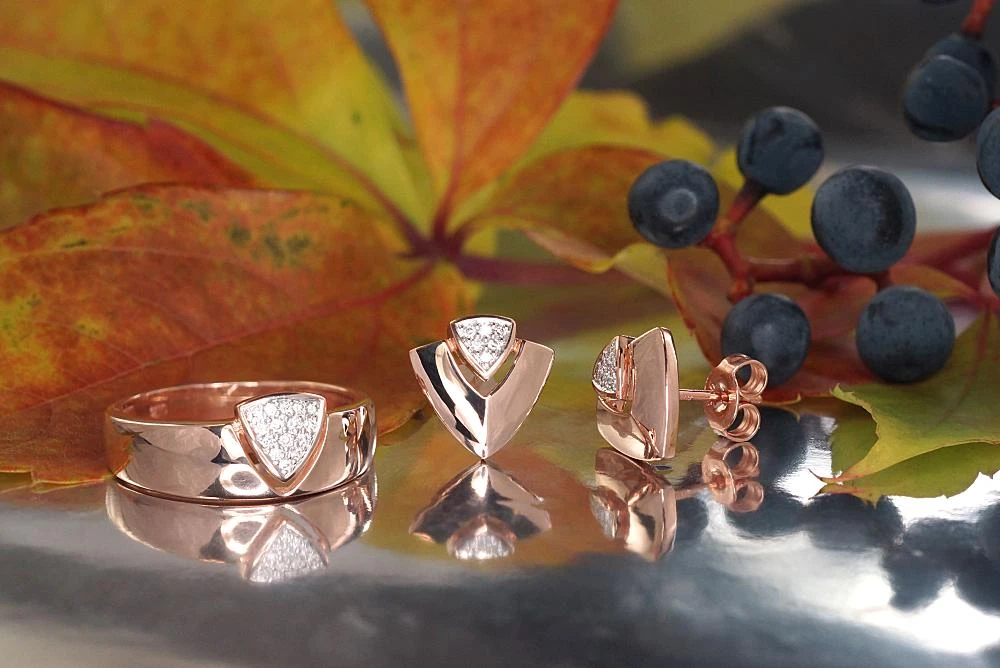Diamond Sky Jewelry Auksiniai auskarai su deimantais „Melisandra III“