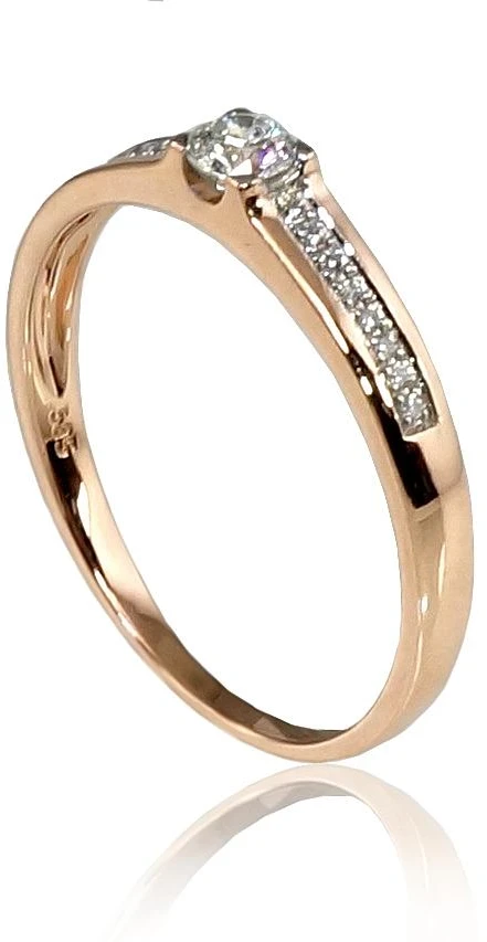 Diamond Sky Jewelry Auksinis žiedas su deimantais „Malori“