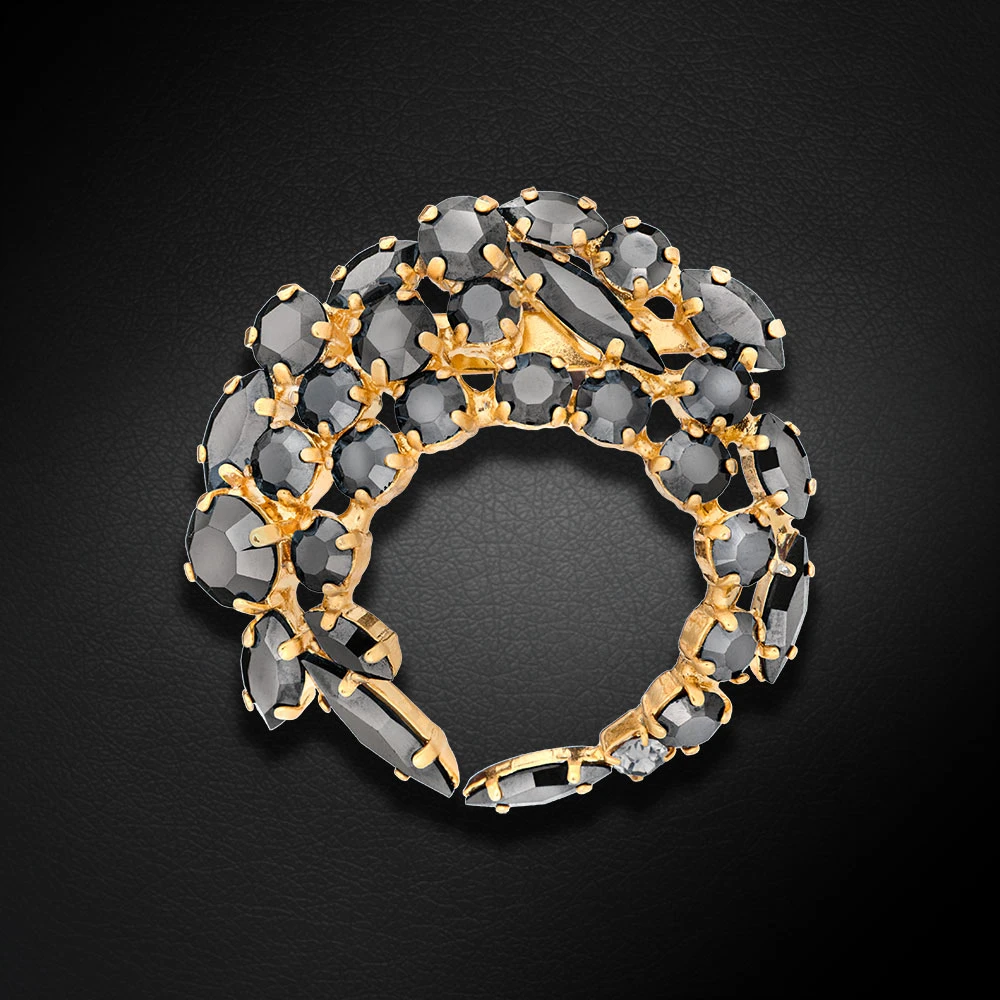 Diamond Sky Jewelry Segė moterims DiamondSky „Kristalo Šakelė (Jet Hematite)“ su Swarovski kristalais