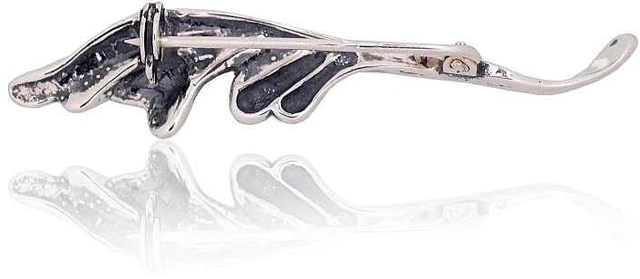 Diamond Sky Jewelry Sidabrinė sagė „Sidabrinis Plume“