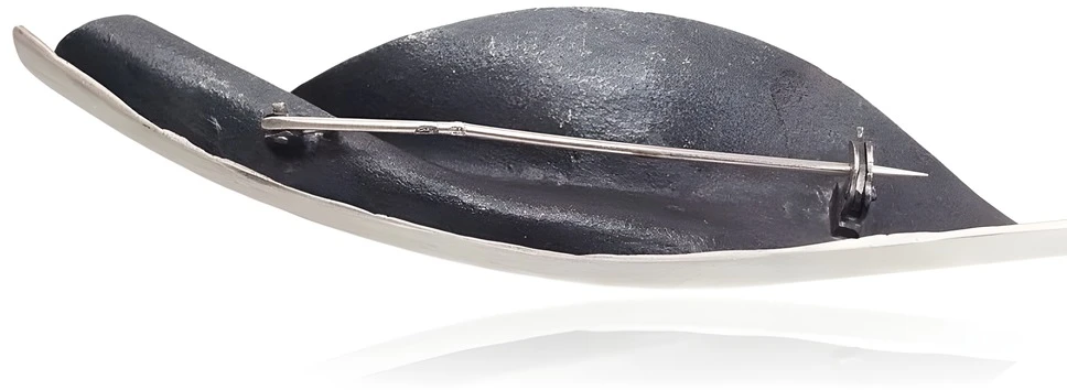 Diamond Sky Jewelry Sidabrinė sagė „Sidabrinis Wave“
