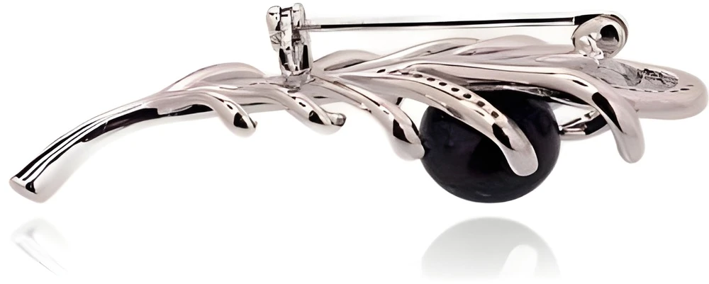 Diamond Sky Jewelry Sidabrinė sagė su cirkoniais ir perlais „Tender Breeze II“