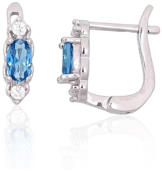 Diamond Sky Jewelry Sidabriniai auskarai su cirkoniais „Teardrop Glow IV“