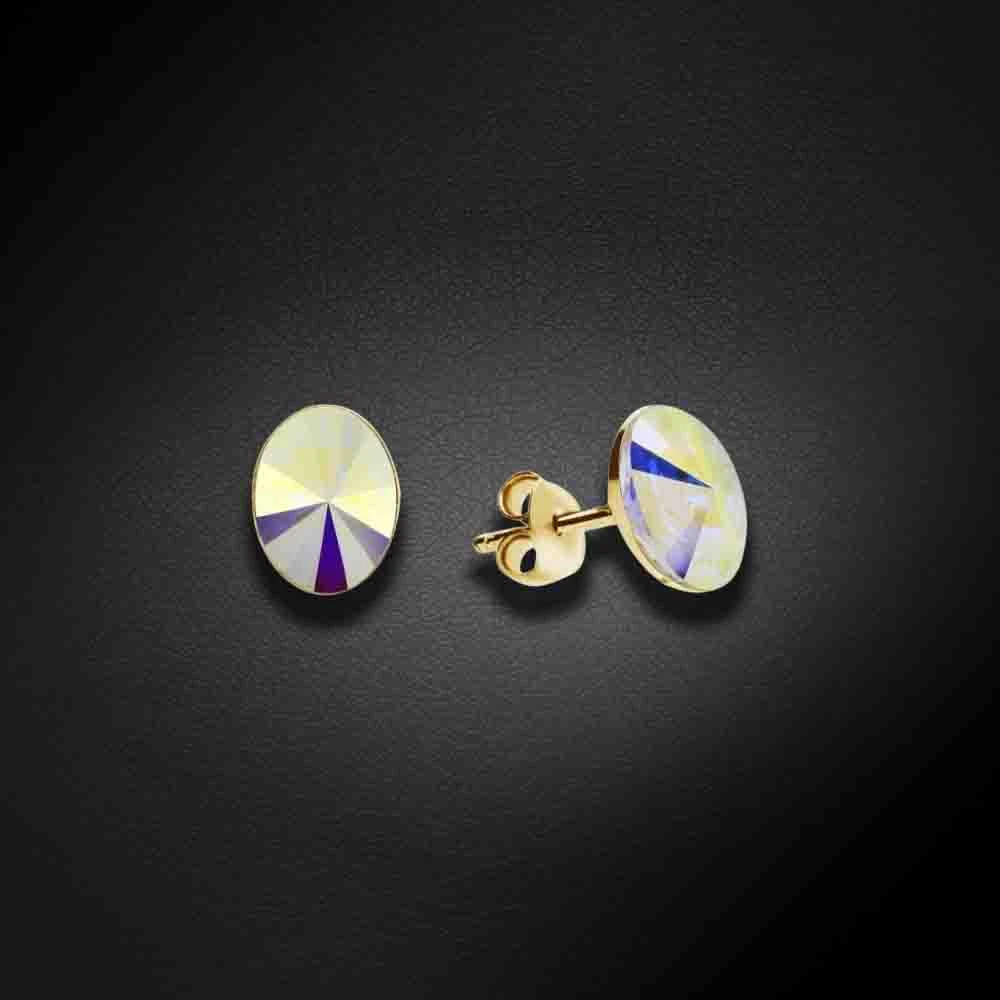 Diamond Sky Jewelry Sidabriniai auskarai „Clarice V (Aurora Borealis)“ su Swarovski® kristalais