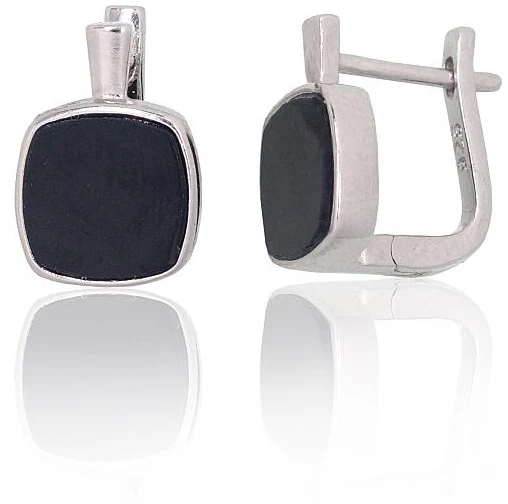 Diamond Sky Jewelry Sidabriniai auskarai su oniksu „Nyx“