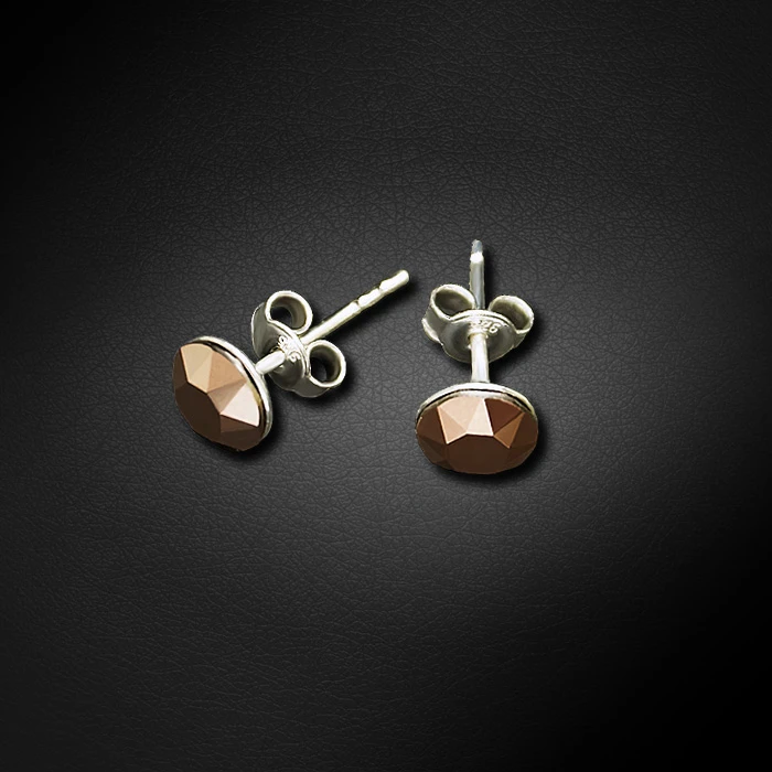 Diamond Sky Jewelry Sidabriniai auskarai „Classic II (Rose Gold)“ su Swarovski® kristalais