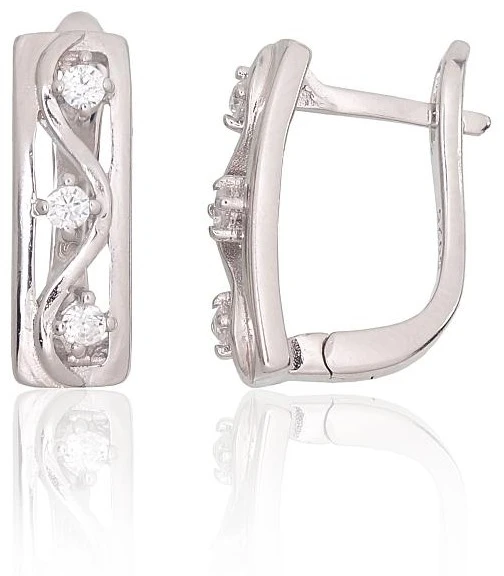 Diamond Sky Jewelry Sidabriniai auskarai su cirkoniais „Ice Charm“
