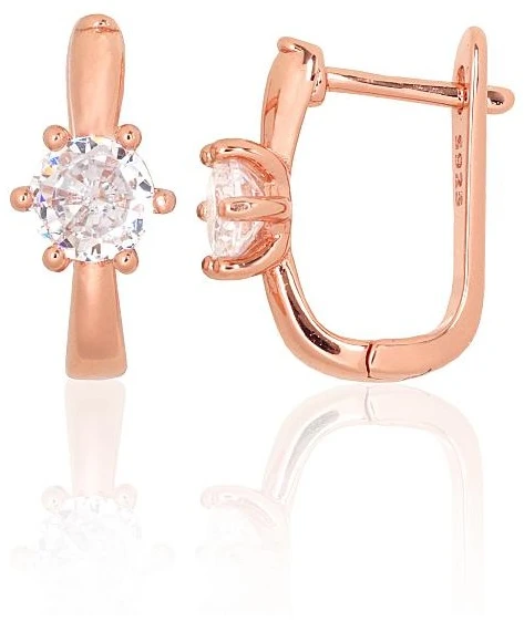Diamond Sky Jewelry Sidabriniai auskarai su cirkoniais „Juno Gold III“