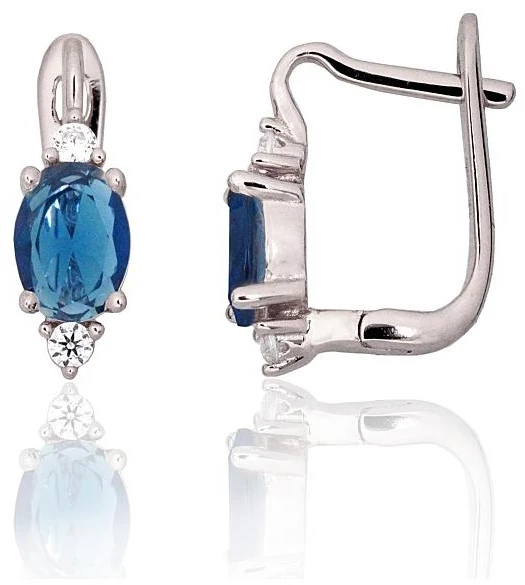 Diamond Sky Jewelry Sidabriniai auskarai su cirkoniais „Sidabrinis Mist IV“