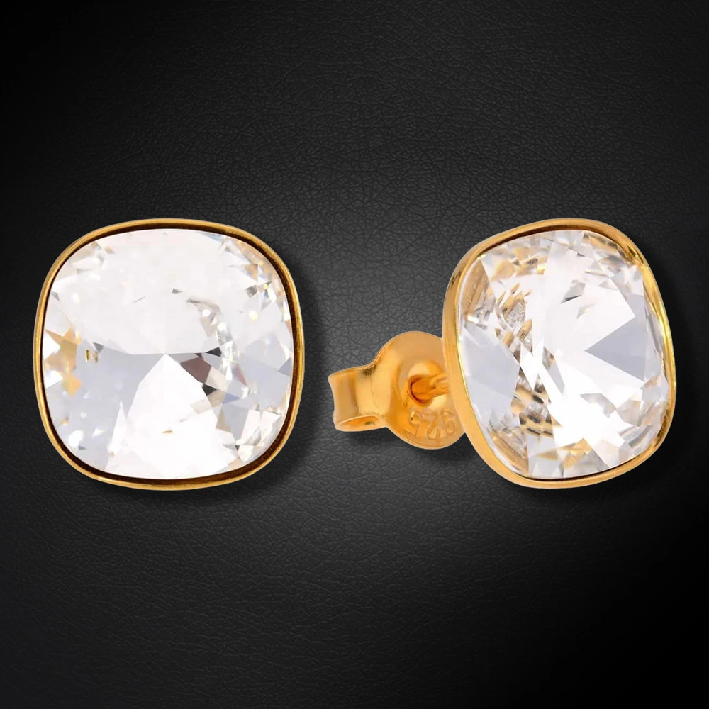 Diamond Sky Jewelry Sidabriniai auskarai „Glare“ su Swarovski® kristalais