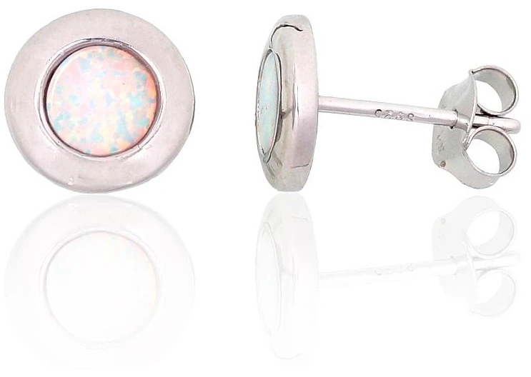 Diamond Sky Jewelry Sidabriniai auskarai su opalitu „Mėnulio Žavesys XV“