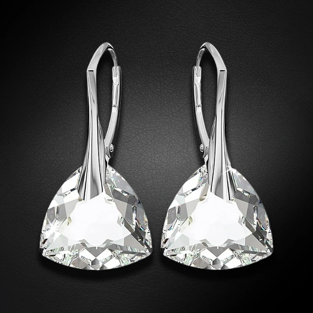 Diamond Sky Jewelry Sidabriniai auskarai „Evening Shine“ su Swarovski® kristalais