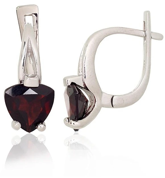 Diamond Sky Jewelry Sidabriniai auskarai su granatais „Temptation“