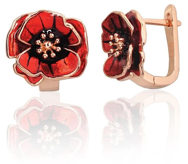 Diamond Sky Jewelry Sidabriniai auskarai su emaliu „Tango“
