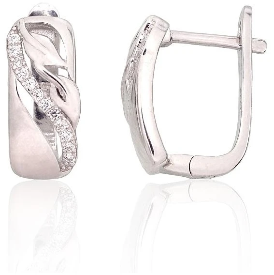 Diamond Sky Jewelry Sidabriniai auskarai su cirkoniais „Blizzard“