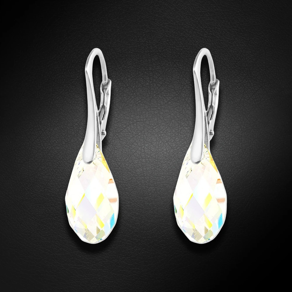 Diamond Sky Jewelry Sidabriniai auskarai „Enchanté (Aurora Borealis)“ su Swarovski® kristalais