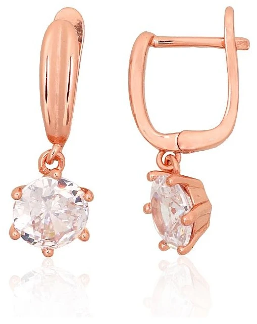Diamond Sky Jewelry Sidabriniai auskarai su cirkoniais „Juno Gold“