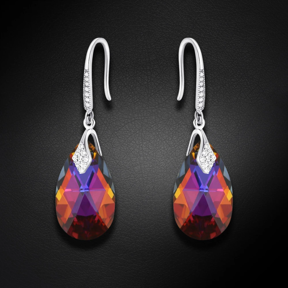 Diamond Sky Jewelry Sidabriniai auskarai „Baroque III (Volcano)“ su Swarovski® kristalais