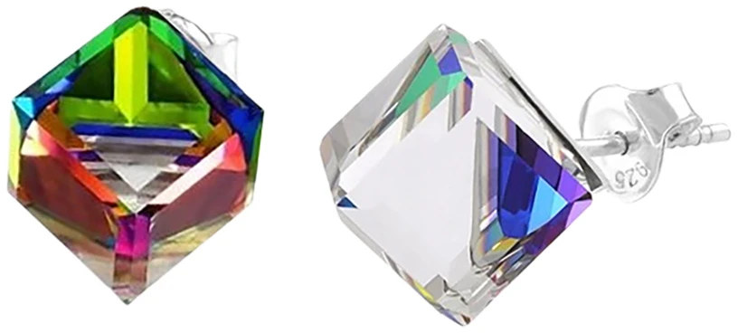 Diamond Sky Jewelry Sidabriniai auskarai „Rubicon II (Vitrail Medium)“ su Swarovski® kristalais
