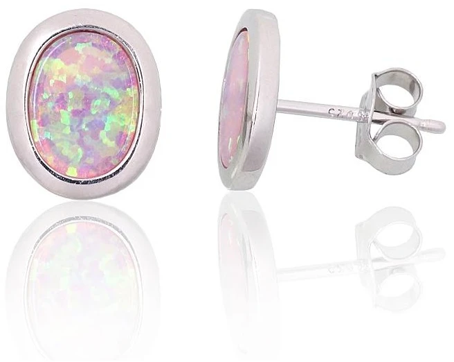 Diamond Sky Jewelry Sidabriniai auskarai su opalitu „Mėnulio Žavesys XVIII“