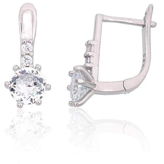 Diamond Sky Jewelry Sidabriniai auskarai su cirkoniais „Junona X“
