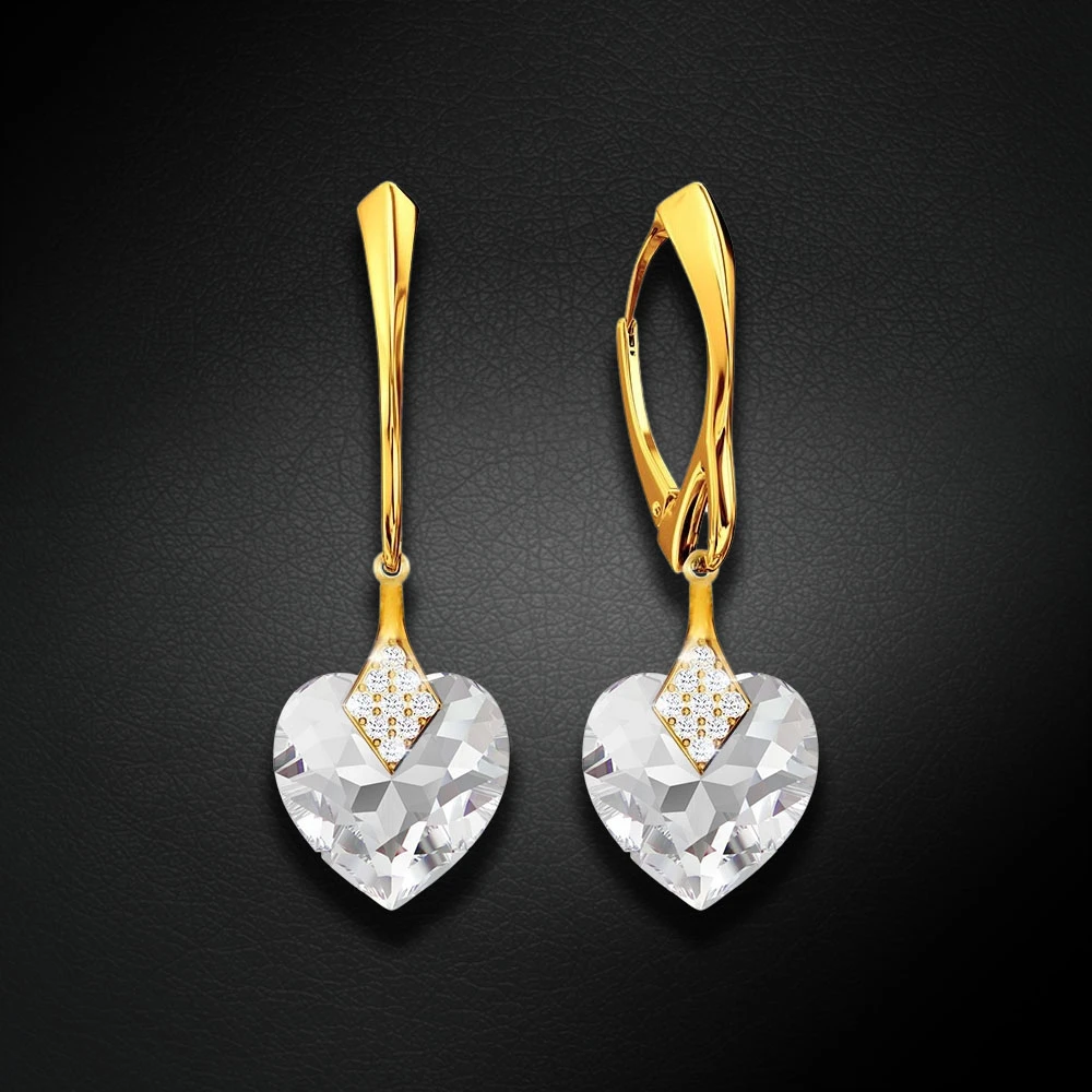 Diamond Sky Jewelry Sidabriniai auskarai „Cute Valentine“ su Swarovski® kristalais