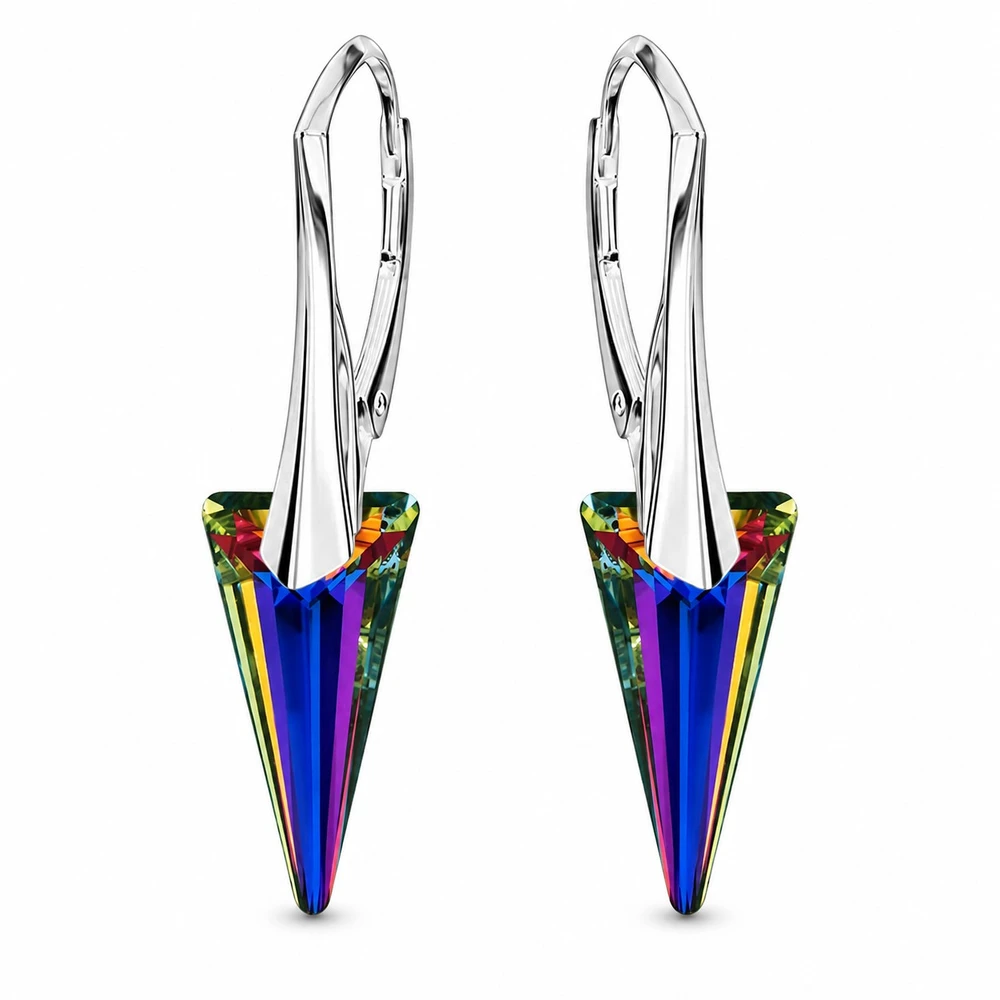 Diamond Sky Jewelry Sidabriniai auskarai „Spike II (Volcano)“ su Swarovski® kristalais